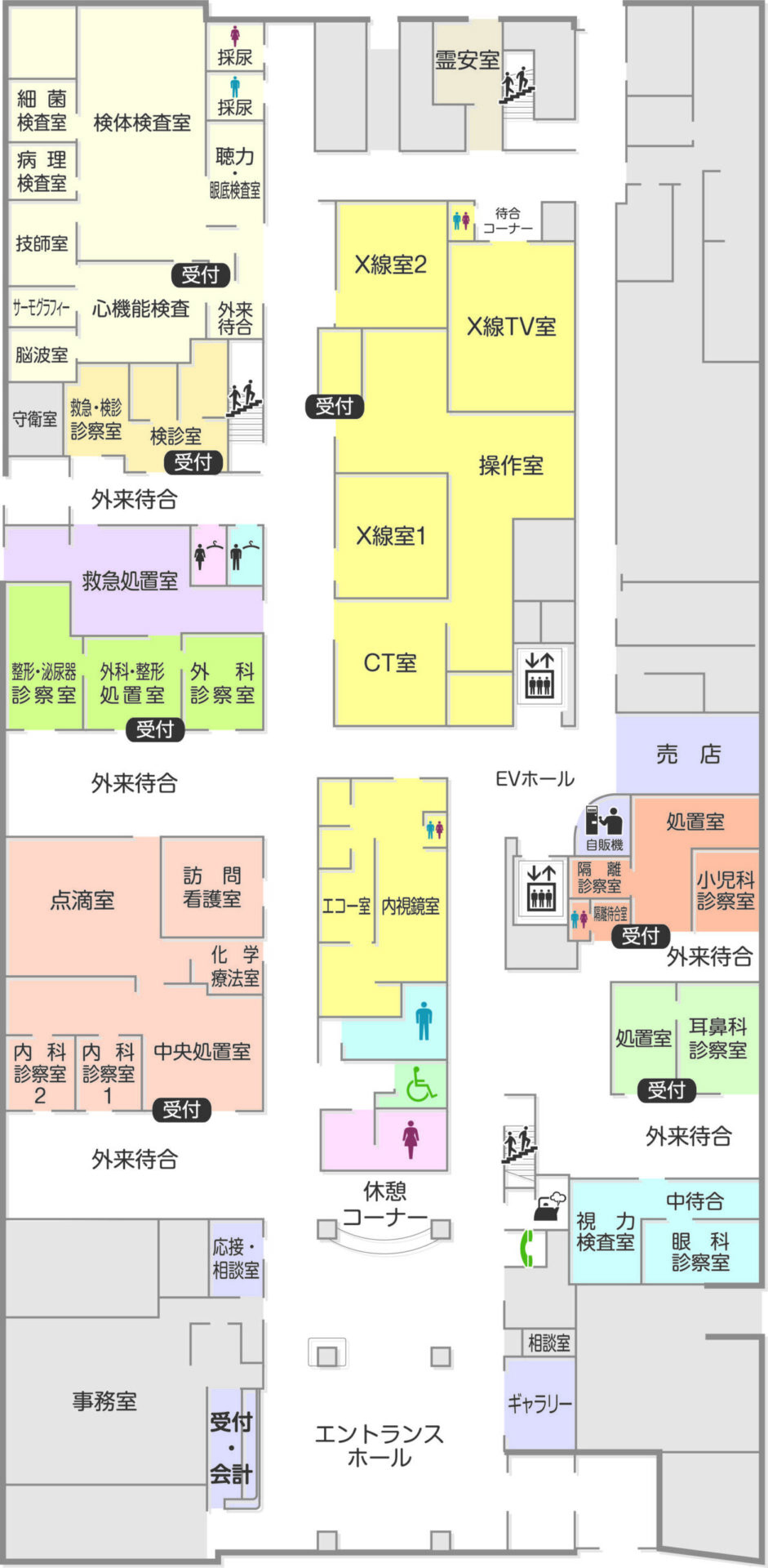 1階フロアマップ — 外来・診療エリア