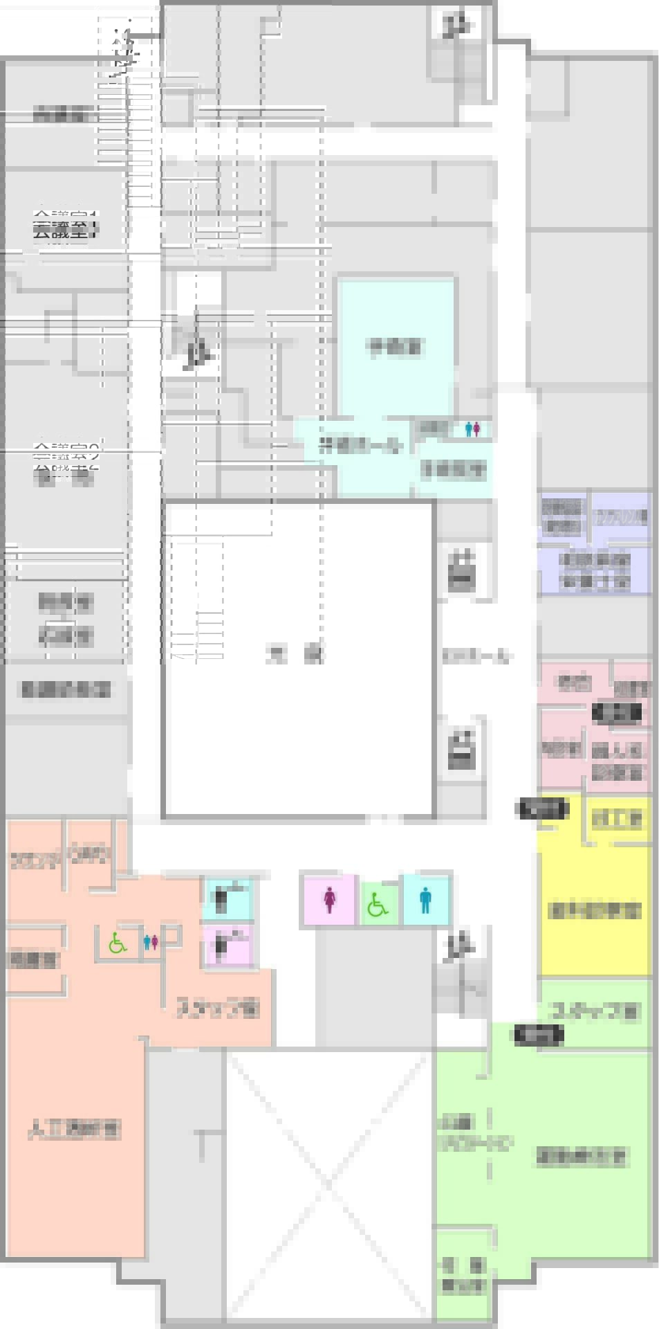 2階フロアマップ — 病棟エリア